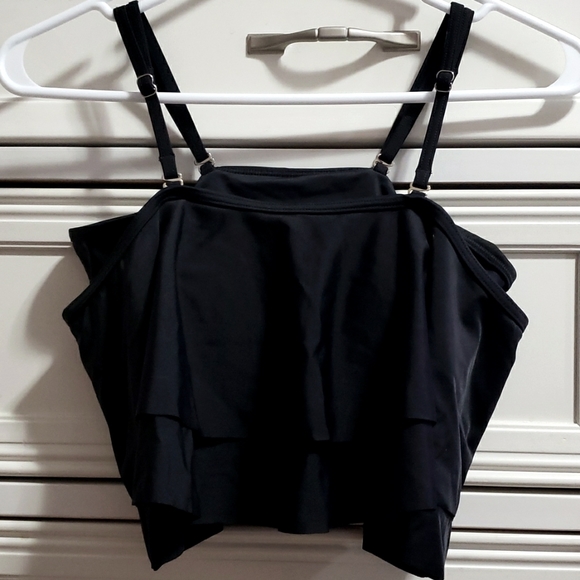 NWOT 2 Piece Black Swimsuit - Picture 2 of 4
